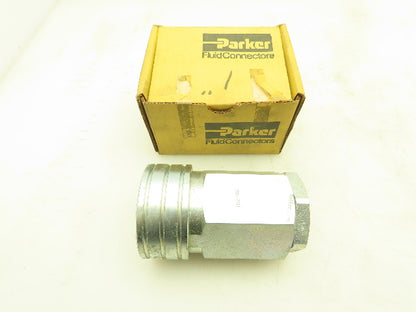 Parker H12-62 Hydraulic Steel Quick Coupler 1-1/2" Body 1" FNPT 60 Series