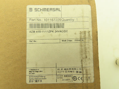Schmersal AZM 415-11/11ZPK-24VAC/DC Solenoid Safety Interlock Switch Device