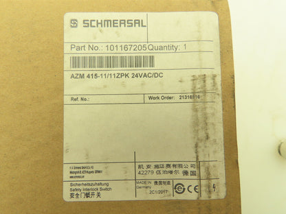 Schmersal AZM 415-11/11ZPK-24VAC/DC Solenoid Safety Interlock Switch Device