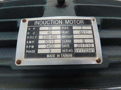 Cantek 10Hp Induction Motor 230/460V 30/15A 3450RPM 3Ph 1.5" Shaft Table Saw