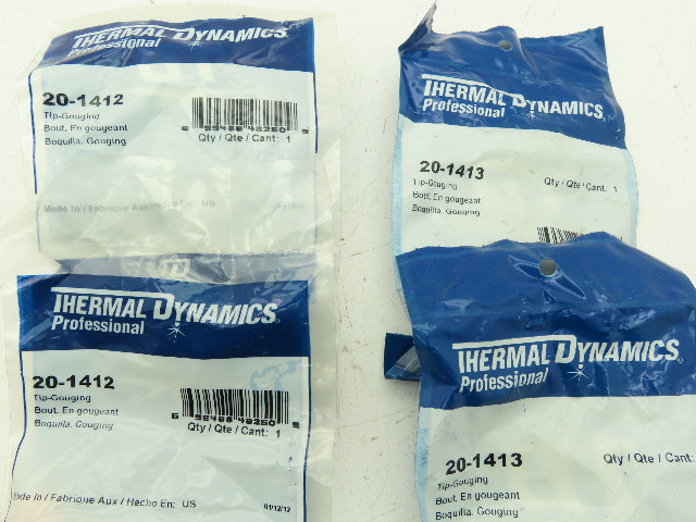 Thermal Dynamics 20-1412 20-1413 20-1414 Plasma Cutting Torch Tip Mixed Lot of 6