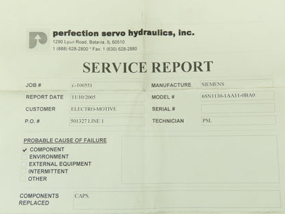 Siemens 6SN1130-1AA11-0BA0 Simodrive VSA Modul 12.5/25A Servo Controller