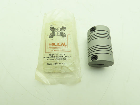 McMaster Carr BDCA150-20-12 Flex Shaft Coupler Flexible Coupling 5/8"x 3/8" Bore