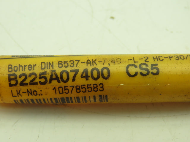 Kennametal B225A07400 CS5 Carbide Coolant Drill 0.29"   Lot of 6