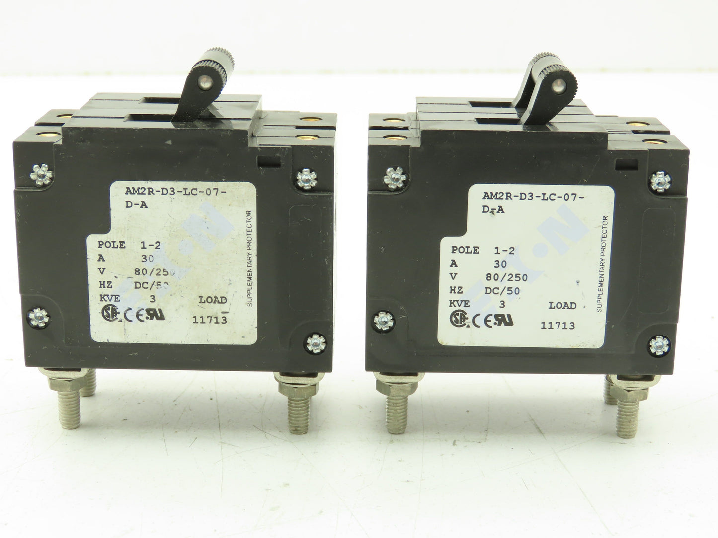 Eaton AM2R-D3-LC-07-D-A Circuit Breaker 1-2 Pole 30A 80/250V  Lot of 2
