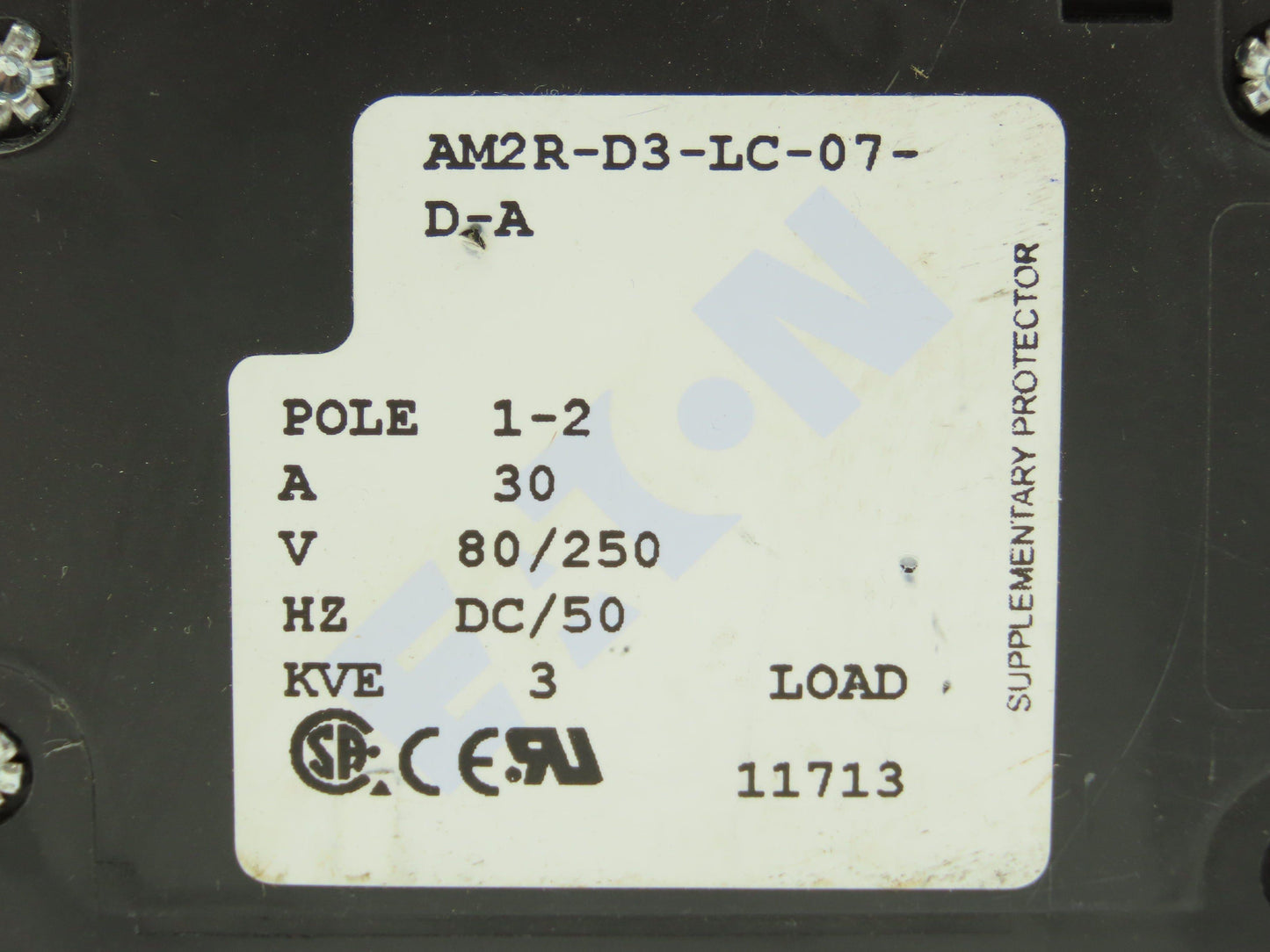 Eaton AM2R-D3-LC-07-D-A Circuit Breaker 1-2 Pole 30A 80/250V  Lot of 2