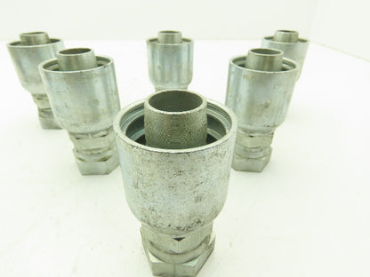 Parker P43-16 Hydraulic Crimp Fitting 1" Hose ID x 1"-16 NPSM Swivel  Lot of 6