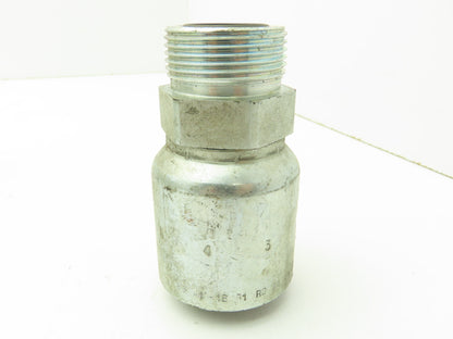 Parker P43-16 Hydraulic Crimp Fitting 1" Hose x 1"-16 SAE Male O-Ring  Lot of 6