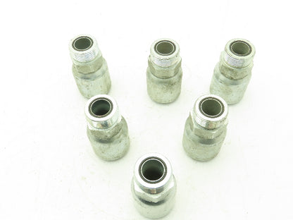 Parker P43-16 Hydraulic Crimp Fitting 1" Hose x 1"-16 SAE Male O-Ring  Lot of 6