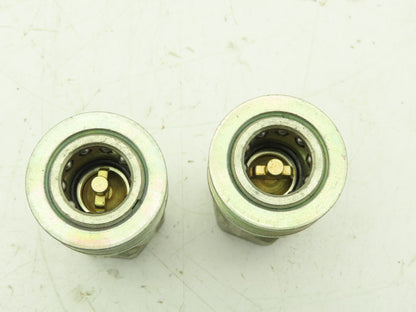 Snap-Tite VEAC8-8F Hydraulic Quick Disconnect Hose Coupling 1/2" FNPT  Lot of 2