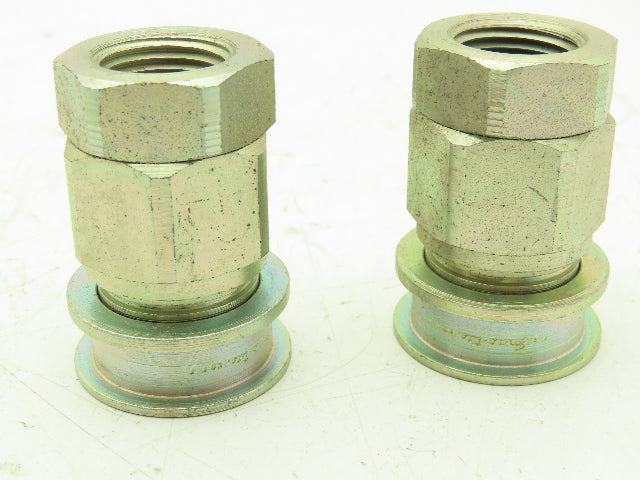 Snap-Tite VEAC8-8F Hydraulic Quick Disconnect Hose Coupling 1/2" FNPT  Lot of 2