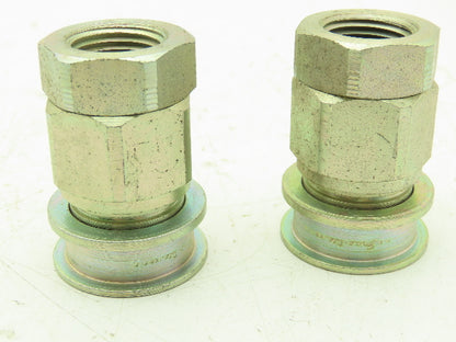 Snap-Tite VEAC8-8F Hydraulic Quick Disconnect Hose Coupling 1/2" FNPT  Lot of 2