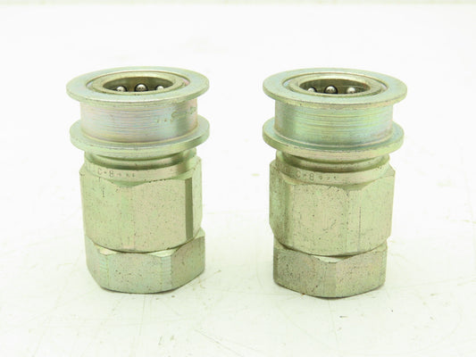Snap-Tite VEAC8-8F Hydraulic Quick Disconnect Hose Coupling 1/2" FNPT  Lot of 2