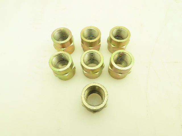 Parker 3/4 GG-S Steel Pipe Coupling Adapter Fitting 3/4"x 3/4" FNPT  Lot of 7