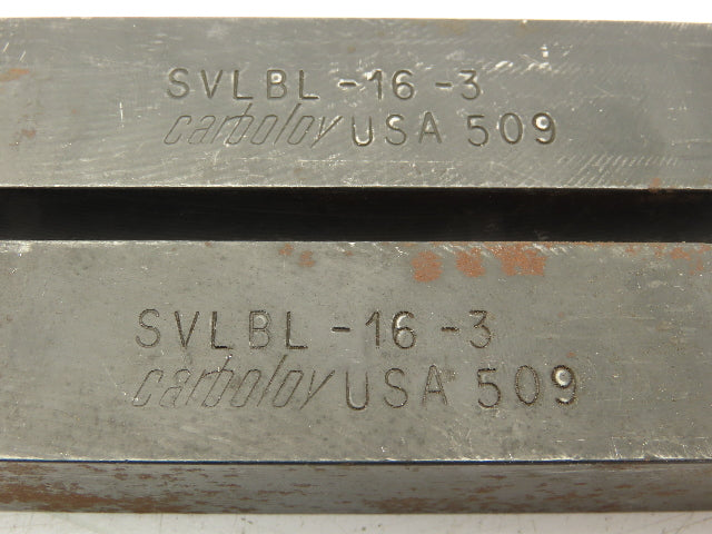 Carboloy SVLBL-16-3 Indexable Turning Toolholder Left Hand 1" Sq Shank Lot of 2