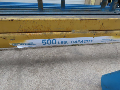 Gorbel 1/4 Ton 500 Lb Free Standing Workstation Bridge Crane 8' Span 7' Runway