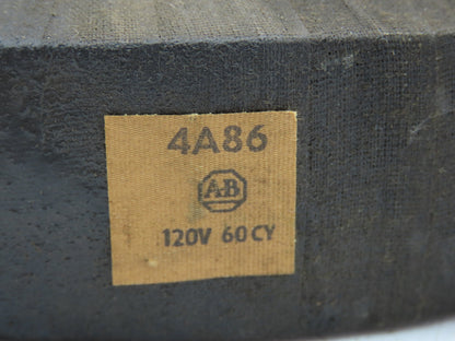 Allen Bradley 4A86 Coil 120V 60CY Contactor Relay Motor Starter