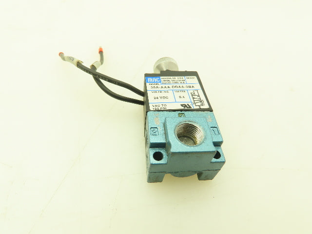 Mac 35A-AAA-DDAA-3BA Pneumatic Air Solenoid Valve 24VDC 3 Way NC 120PSI 1/8" NPT