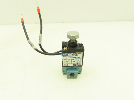 Mac 35A-AAA-DDAA-3BA Pneumatic Air Solenoid Valve 24VDC 3 Way NC 120PSI 1/8" NPT