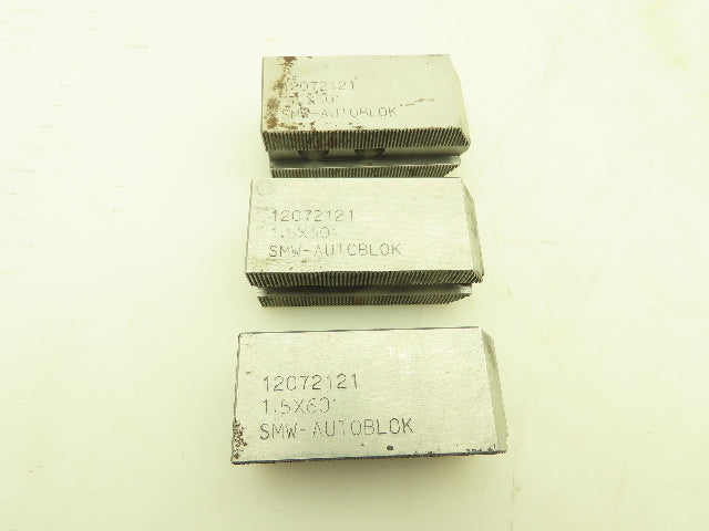 SMW Autoblock 12072121 Metric Serrated Soft Top Chuck Jaws 1.5x 60°   Lot of 3