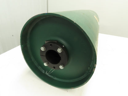 12"x 38" Crowned Steel Drum Roller Conveyor Drive Pulley QD Hub 2-7/16" Bore