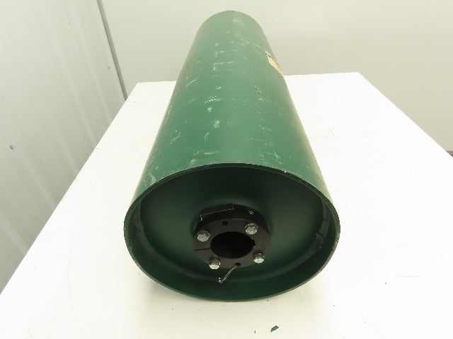 12"x 38" Crowned Steel Drum Roller Conveyor Drive Pulley QD Hub 2-7/16" Bore