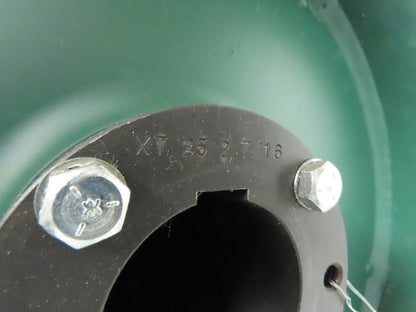 12"x 38" Crowned Steel Drum Roller Conveyor Drive Pulley QD Hub 2-7/16" Bore