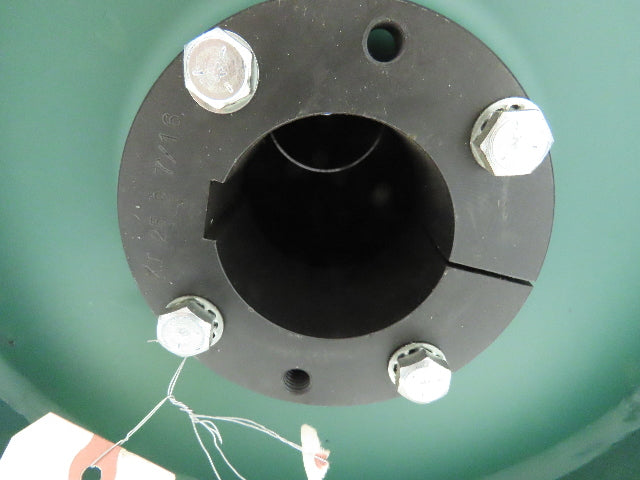 12"x 38" Crowned Steel Drum Roller Conveyor Drive Pulley QD Hub 2-7/16" Bore
