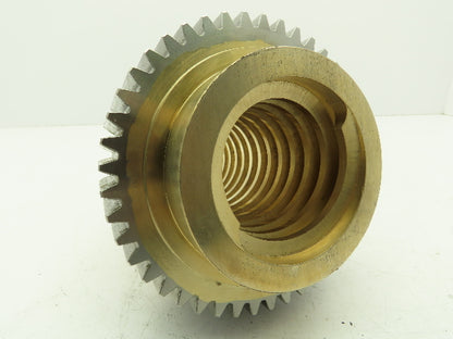 Bourn & Koch SUN 30001873 Brass Table Feed Screw Nut 45 Tooth Gear Hub