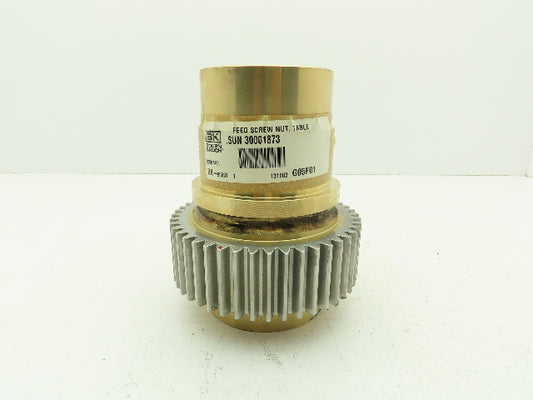 Bourn & Koch SUN 30001873 Brass Table Feed Screw Nut 45 Tooth Gear Hub