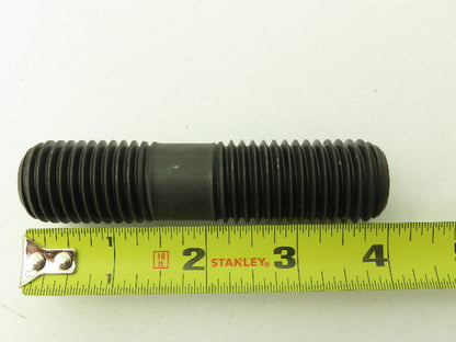 M24- 3.0 x 100mm Double-Ended Threaded Stud Plain Center Black Oxide  Lot of 36