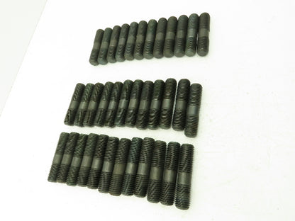 M24- 3.0 x 100mm Double-Ended Threaded Stud Plain Center Black Oxide  Lot of 36