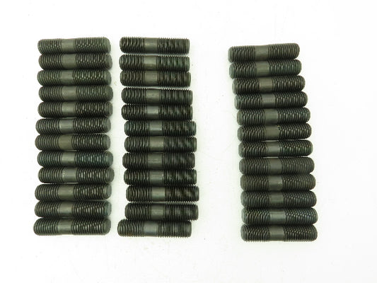 M24- 3.0 x 100mm Double-Ended Threaded Stud Plain Center Black Oxide  Lot of 36