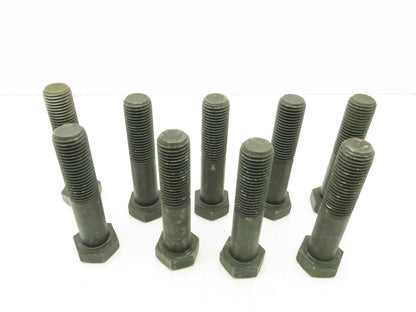 1-1/4"-7 x 6" Grade 8 Hex Head Cap Screw Bolt Coarse Thread Black Oxide Lot of 9