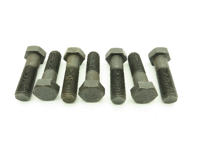 1-1/4-7 x 4-1/2" Grade 8 Hex Head Cap Screw Bolt Coarse Black Oxide  Lot of 7