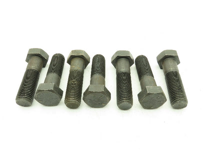 1-1/4-7 x 4-1/2" Grade 8 Hex Head Cap Screw Bolt Coarse Black Oxide  Lot of 7