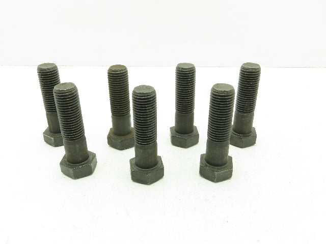 1-1/4-7 x 4-1/2" Grade 8 Hex Head Cap Screw Bolt Coarse Black Oxide  Lot of 7