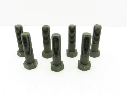 1-1/4-7 x 4-1/2" Grade 8 Hex Head Cap Screw Bolt Coarse Black Oxide  Lot of 7