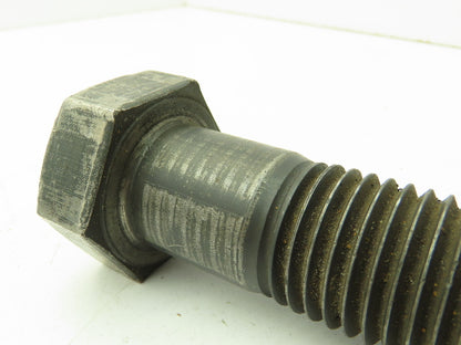1-1/4-7 x 4-1/2" Grade 8 Hex Head Cap Screw Bolt Coarse Black Oxide  Lot of 9