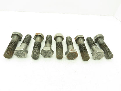 1-1/4-7 x 4-1/2" Grade 8 Hex Head Cap Screw Bolt Coarse Black Oxide  Lot of 9