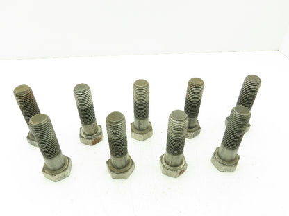 1-1/4-7 x 4-1/2" Grade 8 Hex Head Cap Screw Bolt Coarse Black Oxide  Lot of 9
