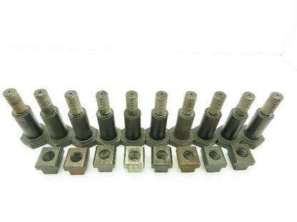 M24 - 3.0 x 2" Thread Shoulder Bolt 1" T-Slot Nut Machine Table Bolt  Lot of 10