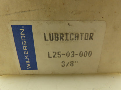 Wilkerson L25-03-000 Pneumatic Air Line Lubricator 3/8" NPT
