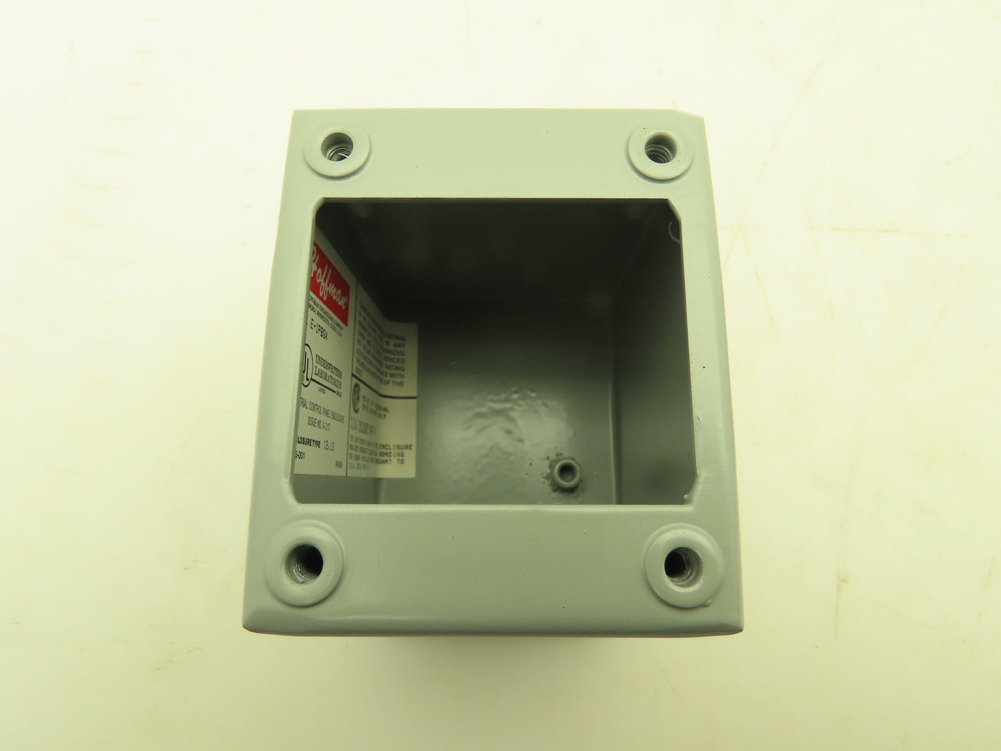 Hoffman E-1PBGX Control Station Steel Enclosure 1-Hole 22.5mm