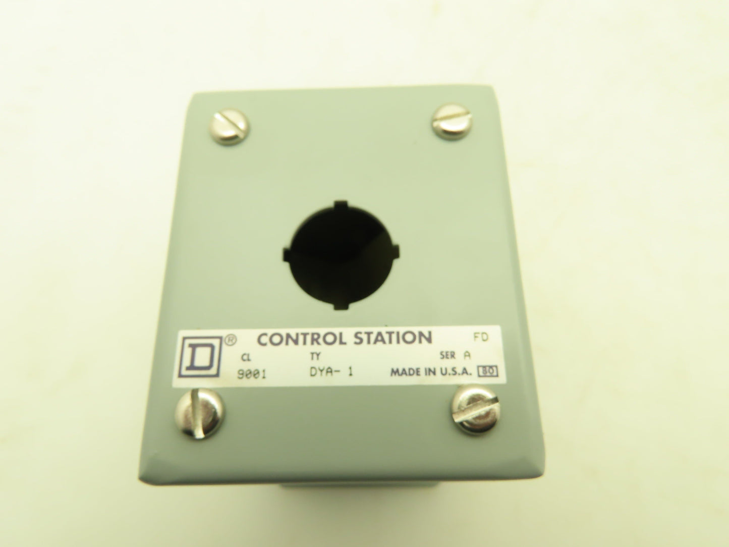 Hoffman E-1PBGX Control Station Steel Enclosure 1-Hole 22.5mm
