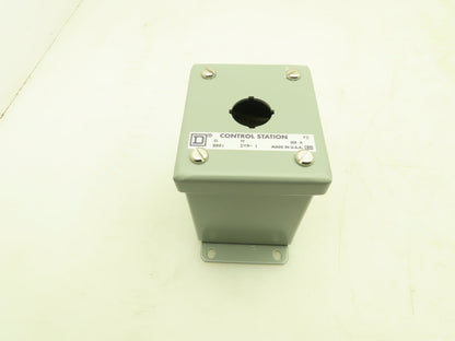 Hoffman E-1PBGX Control Station Steel Enclosure 1-Hole 22.5mm