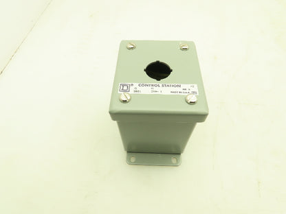 Hoffman E-1PBGX Control Station Steel Enclosure 1-Hole 22.5mm