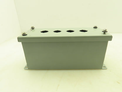 GE CR204HEG14 Steel Enclosure 4-Hole Control Station 22.5mm Pushbutton
