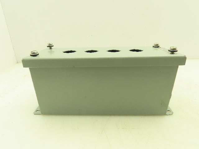 GE CR204HEG14 Steel Enclosure 4-Hole Control Station 22.5mm Pushbutton