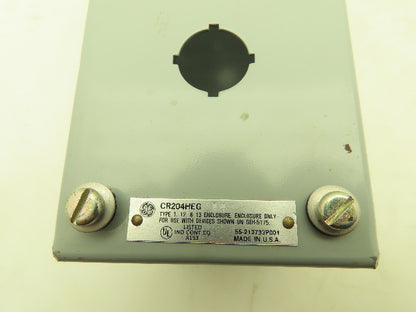 GE CR204HEG14 Steel Enclosure 4-Hole Control Station 22.5mm Pushbutton
